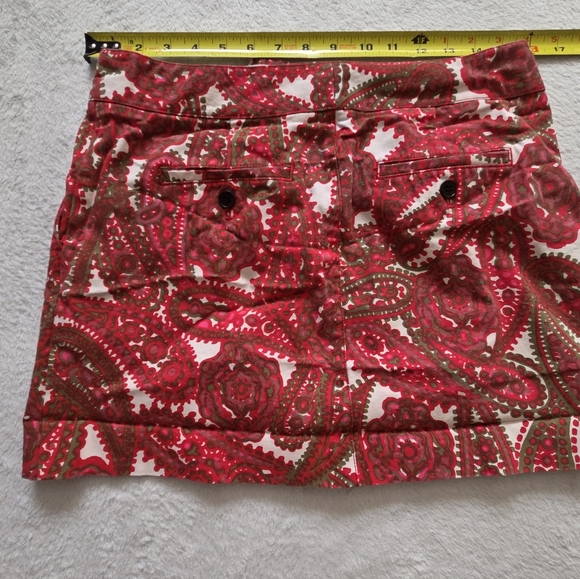 J. Crew Dresses & Skirts - 2000s Retro J. Crew Paisley Skirt Womens Size 4 Academia Mini Boho Preppy